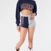 FURST OF A KIND VINTAGE COLLEGE VINTAGE SWEATSHIRT AND SHORT SET
