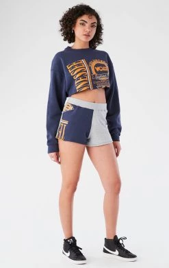FURST OF A KIND VINTAGE COLLEGE VINTAGE SWEATSHIRT AND SHORT SET