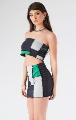 FURST OF A KIND VINTAGE SPORTS VINTAGE SPLICED TUBE TOP AND SKIRT SET 8 FURST OF A KIND VINTAGE SPORTS VINTAGE SPLICED TUBE TOP AND SKIRT SET