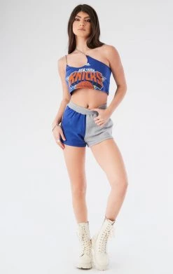 FURST OF A KIND VINTAGE ONE SHOULDER DOUBLE CHAIN SHORT SET