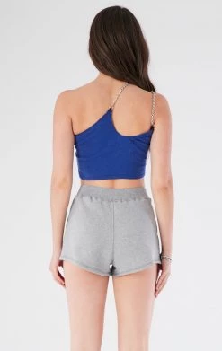 FURST OF A KIND VINTAGE ONE SHOULDER DOUBLE CHAIN SHORT SET