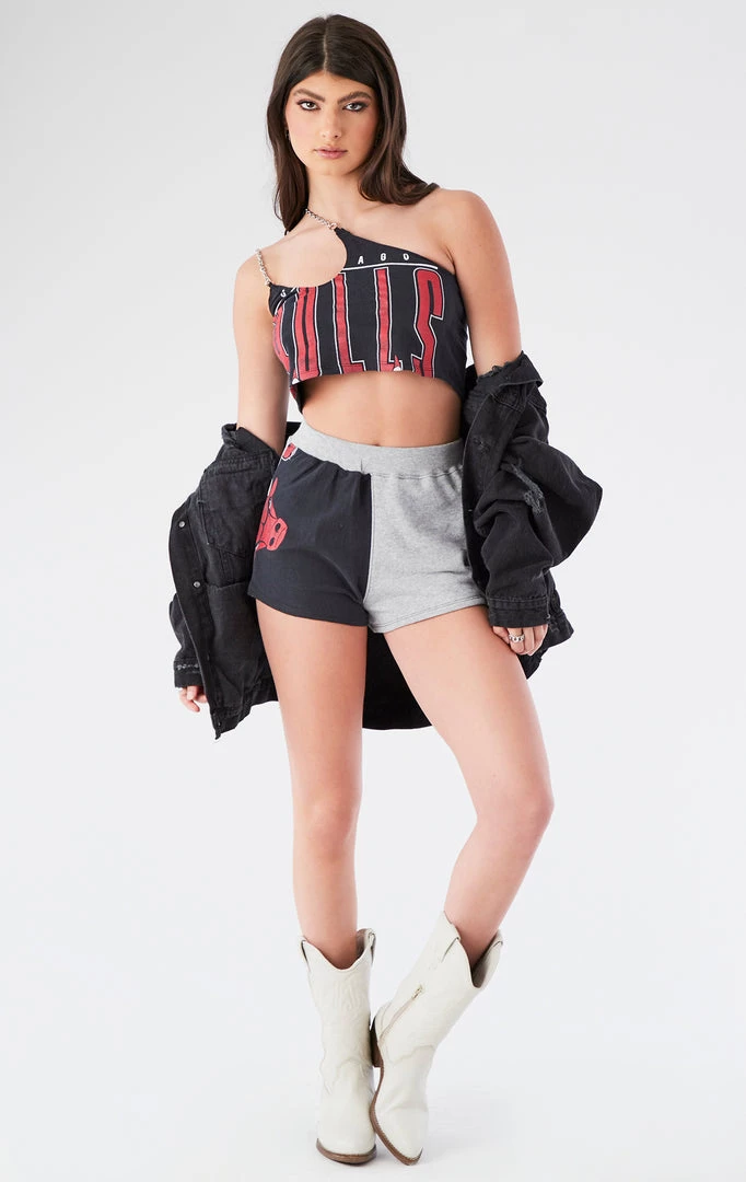 FURST OF A KIND VINTAGE ONE SHOULDER DOUBLE CHAIN SHORT SET VINTAGE CHAINS 3 FURST OF A KIND VINTAGE ONE SHOULDER DOUBLE CHAIN SHORT SET VINTAGE CHAINS