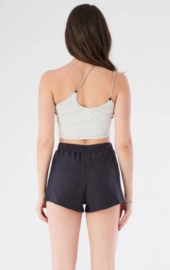 FURST OF A KIND VINTAGE ONE SHOULDER DOUBLE CHAIN SHORT SET VINTAGE CHAINS