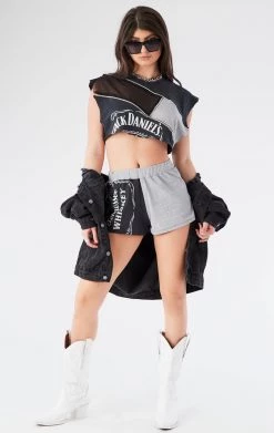 FURST OF A KIND VINTAGE DRINKS VINTAGE MIXED MEDIA TOP AND SHORT SET