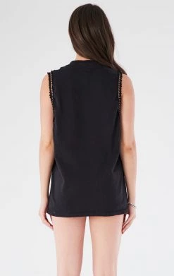 FURST OF A KIND VINTAGE CHAIN TRIM SLEEVELESS TEE
