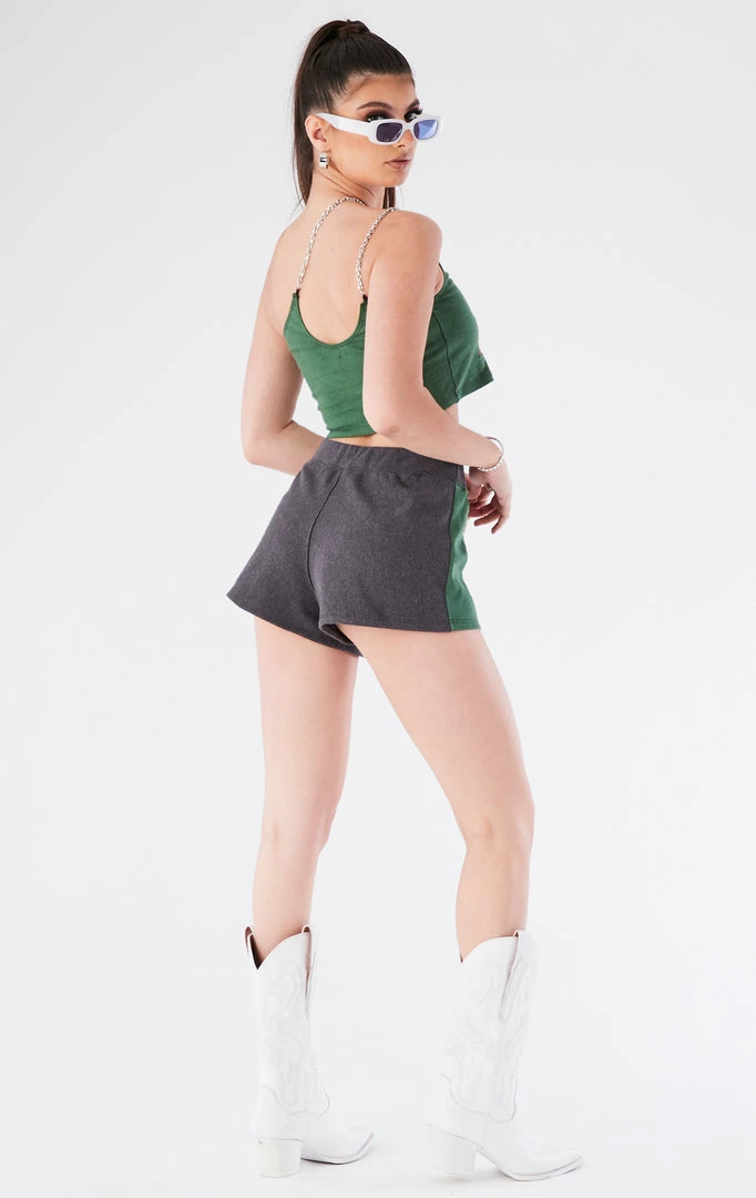 FURST OF A KIND VINTAGE CHAINS VINTAGE ONE SHOULDER DOUBLE CHAIN SHORT SET 5 FURST OF A KIND VINTAGE CHAINS VINTAGE ONE SHOULDER DOUBLE CHAIN SHORT SET