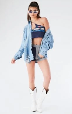 FURST OF A KIND VINTAGE ONE SHOULDER DOUBLE CHAIN SHORT SET VINTAGE CHAINS