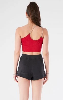 FURST OF A KIND VINTAGE ONE SHOULDER DOUBLE CHAIN SHORT SET VINTAGE CHAINS