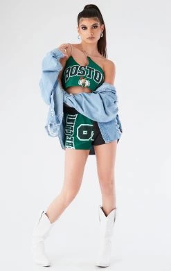 FURST OF A KIND VINTAGE ONE SHOULDER DOUBLE CHAIN SHORT SET