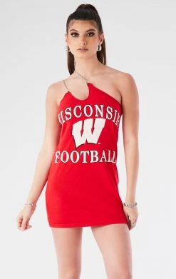 FURST OF A KIND VINTAGE ONE SHOULDER DOUBLE CHAIN STRAP DRESS VINTAGE CHAINS