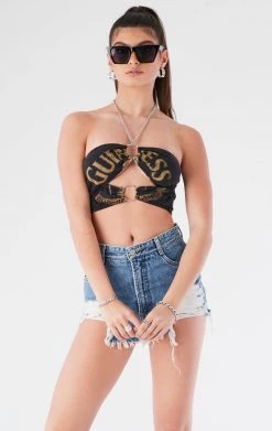 FURST OF A KIND VINTAGE CUT OUT CHAIN HALTER TOP VINTAGE CHAINS