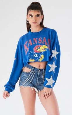 FURST OF A KIND VINTAGE STAR PATCH CROPPED SWEATSHIRT VINTAGE COLLEGE