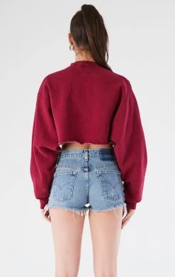 FURST OF A KIND VINTAGE ZIP CROPPED SWEATSHIRT VINTAGE COLLEGE