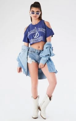 FURST OF A KIND VINTAGE CHAINS VINTAGE SHOULDER CUT OUT CHAIN TEE