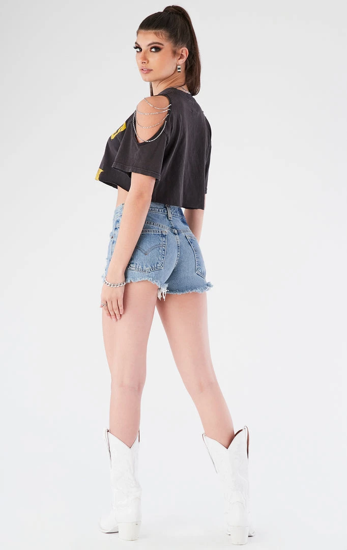 FURST OF A KIND VINTAGE CHAINS VINTAGE SHOULDER CUT OUT CHAIN TEE 5 FURST OF A KIND VINTAGE CHAINS VINTAGE SHOULDER CUT OUT CHAIN TEE