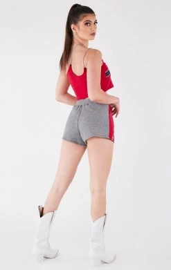 FURST OF A KIND VINTAGE CHAINS VINTAGE ONE SHOULDER DOUBLE CHAIN SHORT SET