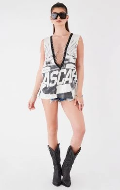FURST OF A KIND VINTAGE DEEP V CHAIN SLEEVELESS TEE