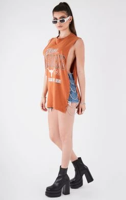 FURST OF A KIND VINTAGE CHAIN SIDE SLEEVELESS TEE