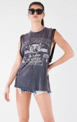 FURST OF A KIND FESTIVAL VINTAGE CHAIN TRIM SLEEVELESS TEE