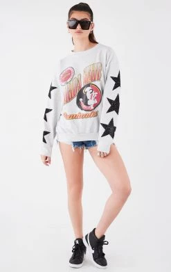 FURST OF A KIND VINTAGE COLLEGE VINTAGE BLACK STAR PATCH SWEATSHIRT