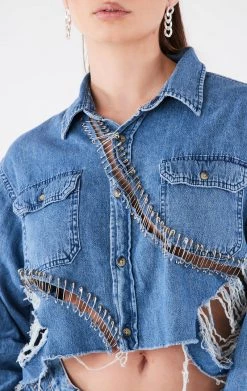 FURST OF A KIND VINTAGE CURVED PIN CHAMBRAY