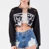 FURST OF A KIND VINTAGE ZIP CROPPED SWEATSHIRT VINTAGE NFL