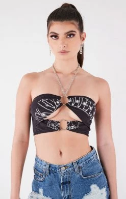 FURST OF A KIND FESTIVAL VINTAGE CUT OUT CHAIN HALTER TOP 8 FURST OF A KIND FESTIVAL VINTAGE CUT OUT CHAIN HALTER TOP