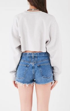 FURST OF A KIND VINTAGE COLLEGE VINTAGE ZIP CROPPED SWEATSHIRT