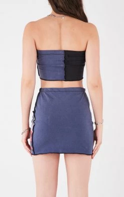 FURST OF A KIND VINTAGE SPLICED TUBE TOP AND SKIRT SET REWORKED SETS 7 FURST OF A KIND VINTAGE SPLICED TUBE TOP AND SKIRT SET REWORKED SETS