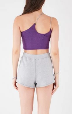 FURST OF A KIND VINTAGE ONE SHOULDER DOUBLE CHAIN SHORT SET