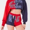 FURST OF A KIND VINTAGE SPLICED HOODIE AND SHORT SET VINTAGE NFL