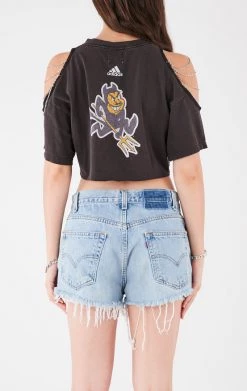 FURST OF A KIND VINTAGE SHOULDER CUT OUT CHAIN TEE