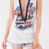 FURST OF A KIND VINTAGE CHAINS VINTAGE DEEP V CHAIN SLEEVELESS TEE