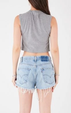 FURST OF A KIND VINTAGE CHAIN LACE UP SLEEVELESS TEE