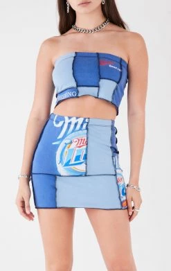 FURST OF A KIND VINTAGE SPLICED TUBE TOP AND SKIRT SET VINTAGE DRINKS