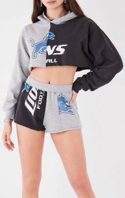 FURST OF A KIND VINTAGE NFL VINTAGE SPLICED HOODIE AND SHORT SET