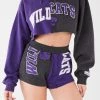 FURST OF A KIND VINTAGE COLLEGE VINTAGE SPLICED HOODIE AND SHORT SET