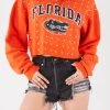 FURST OF A KIND SALE VINTAGE RHINESTONE CROPPED HOODIE