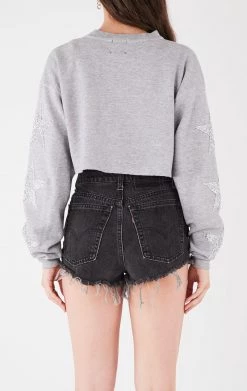 FURST OF A KIND VINTAGE STAR PATCH CROPPED SWEATSHIRT VINTAGE COLLEGE