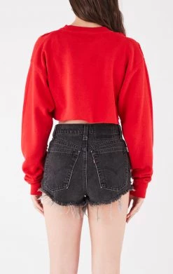 FURST OF A KIND VINTAGE ZIP CROPPED SWEATSHIRT VINTAGE COLLEGE