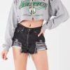 FURST OF A KIND VINTAGE SPORTS VINTAGE ZIP CROPPED SWEATSHIRT