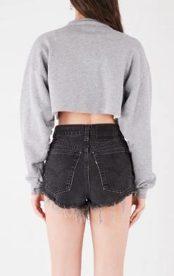 FURST OF A KIND VINTAGE SPORTS VINTAGE ZIP CROPPED SWEATSHIRT