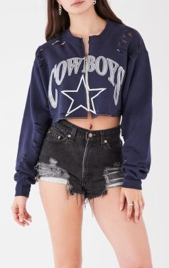 FURST OF A KIND VINTAGE ZIP CROPPED SWEATSHIRT