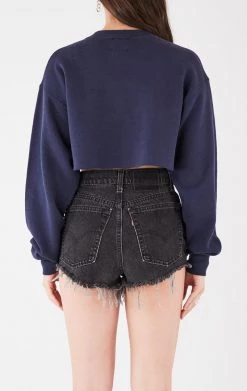 FURST OF A KIND VINTAGE ZIP CROPPED SWEATSHIRT