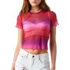 ONLY HEARTS OMBRE TULLE SHORT SLEEVE TEE SALE 1 ONLY HEARTS OMBRE TULLE SHORT SLEEVE TEE SALE