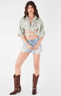 FURST OF A KIND VINTAGE HAWAIIAN WRAP TOP