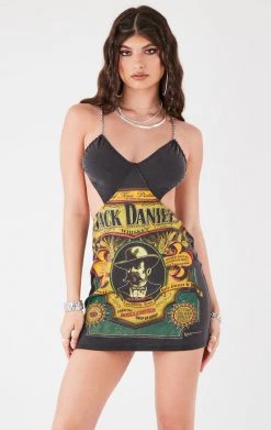 FURST OF A KIND VINTAGE CUT OUT SIDE CHAIN DRESS VINTAGE CHAINS