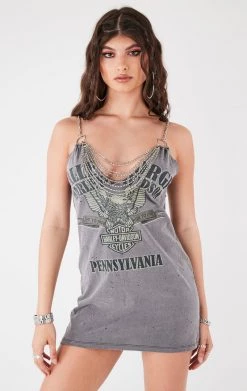 FURST OF A KIND VINTAGE CHAINS VINTAGE DRAPED CHAIN DRESS