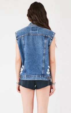 FURST OF A KIND FESTIVAL VINTAGE STUDDED DENIM VEST