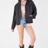 FURST OF A KIND VINTAGE ALLOVER RHINESTONE DENIM JACKET